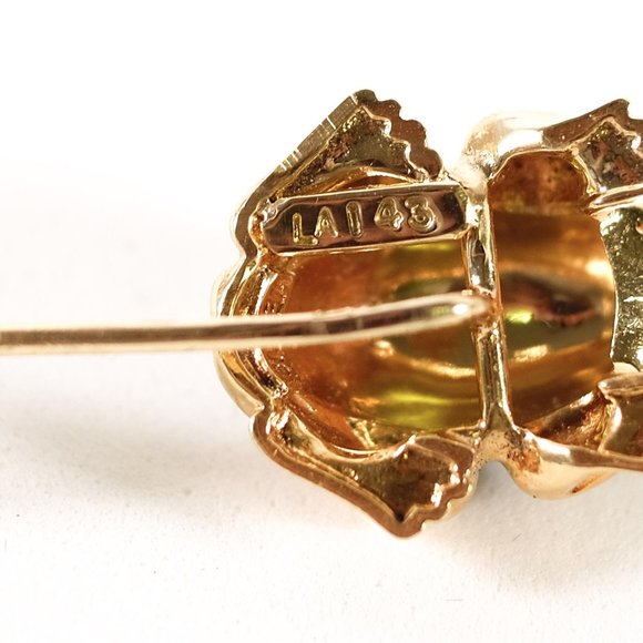 David Webb 18K YG Enamel Frog Stickpin w/ COA - Picture 6 of 9